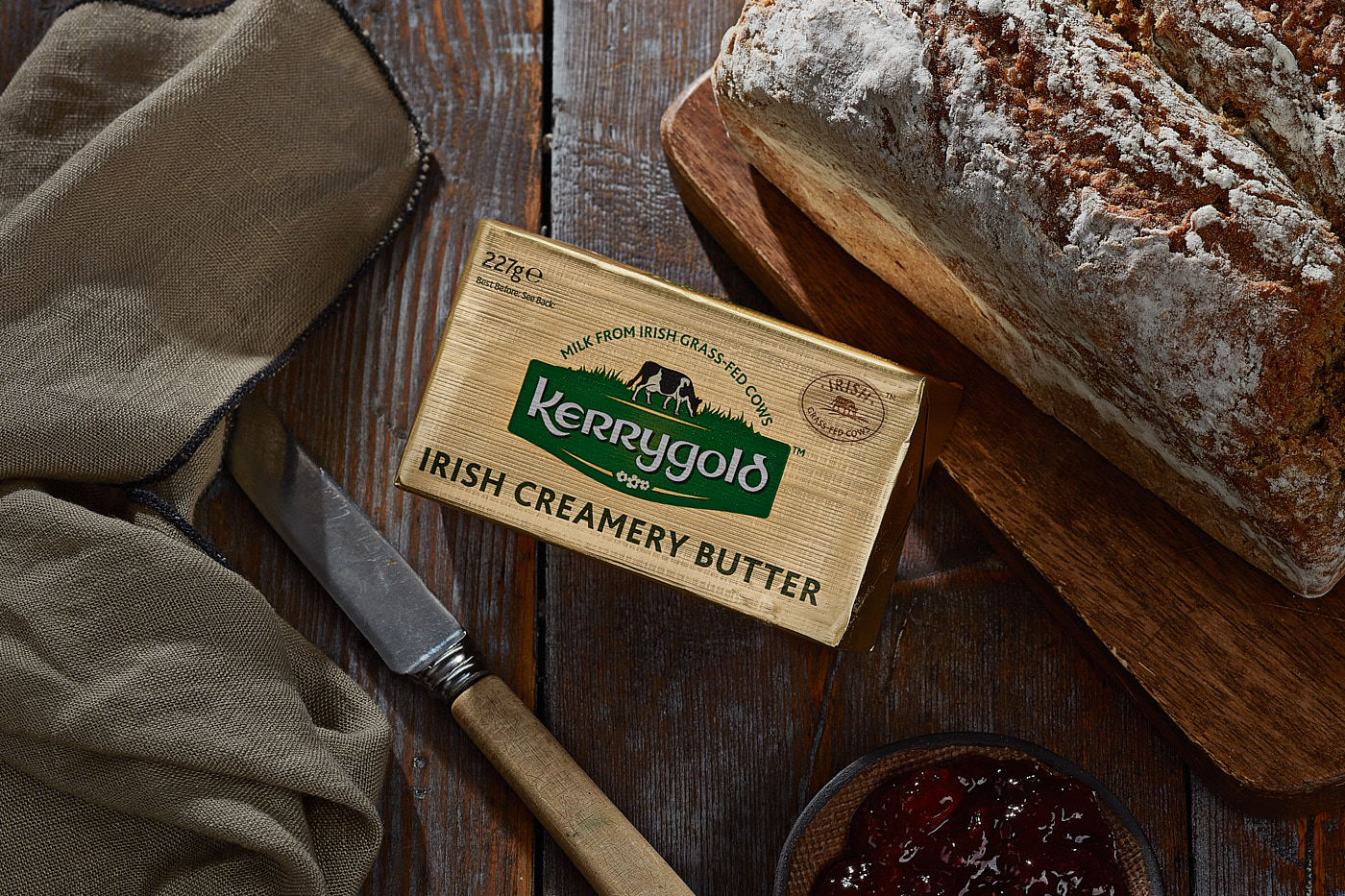 Food Photographer Ireland - Kerrygold with Brown Soda Bread