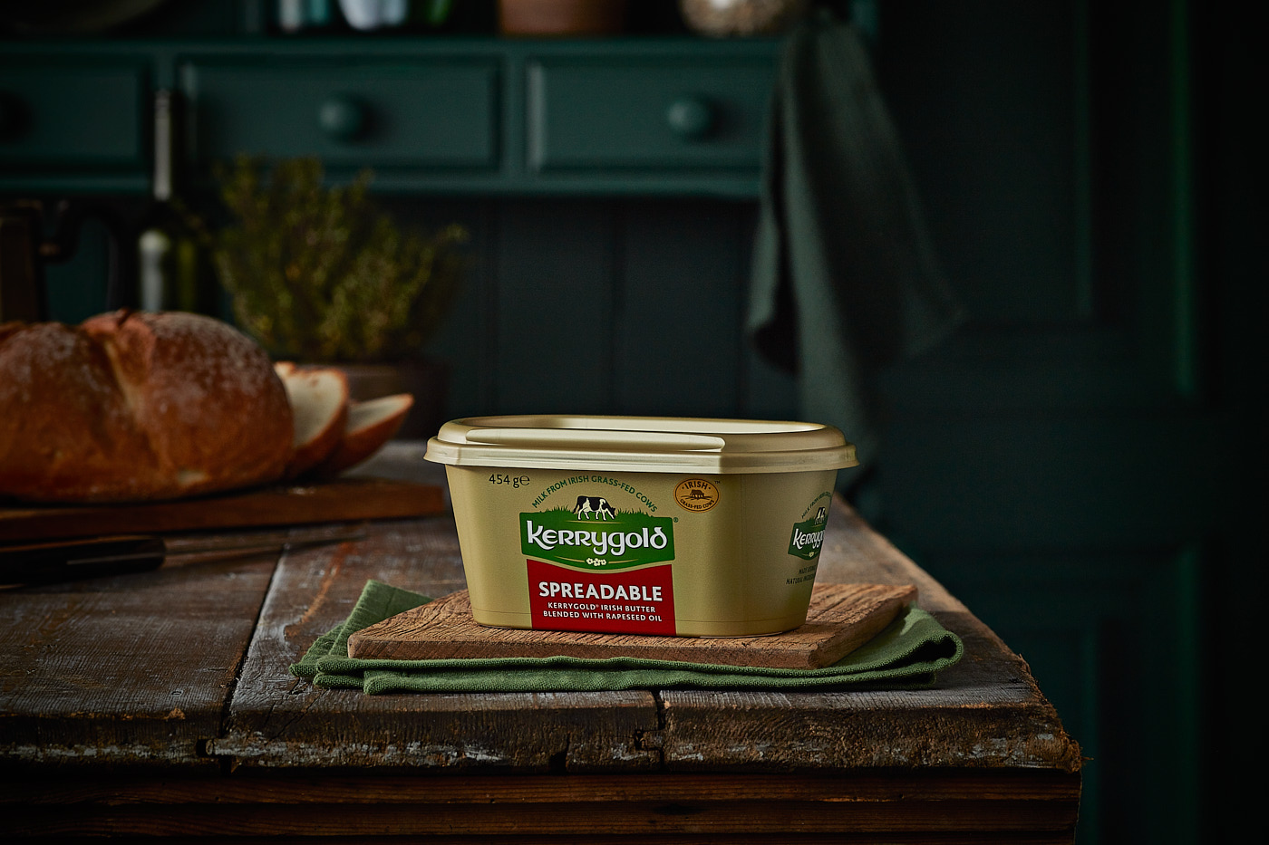 Food Photographer Ireland - Kerrygold Spreadable butter on Kitchen Table