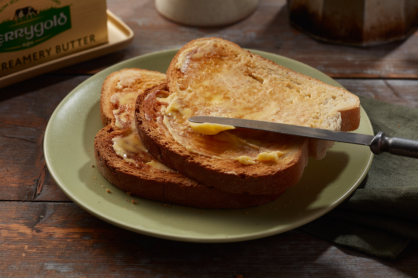 Food Photographer Ireland - Toast with Kerrygold Butter